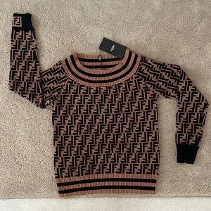 Designer inspired off the shoulder knit sweater